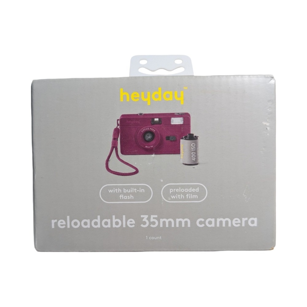 Cc4-N Heyday 35mm Film‎ Camera Built-in Flash Dark Cherry Preloaded & Reloadable